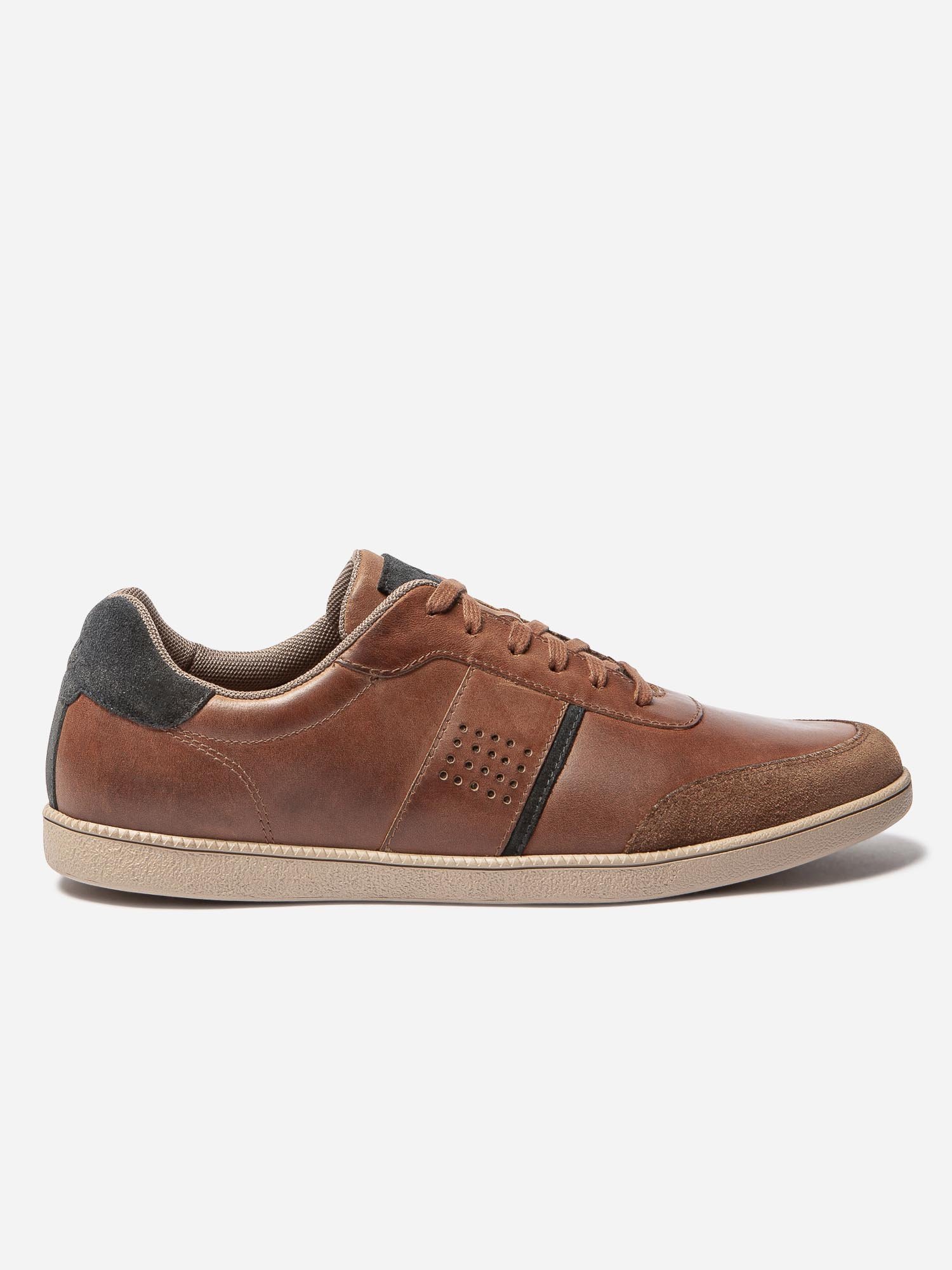 Tennis Homme Casual Cuir Marron