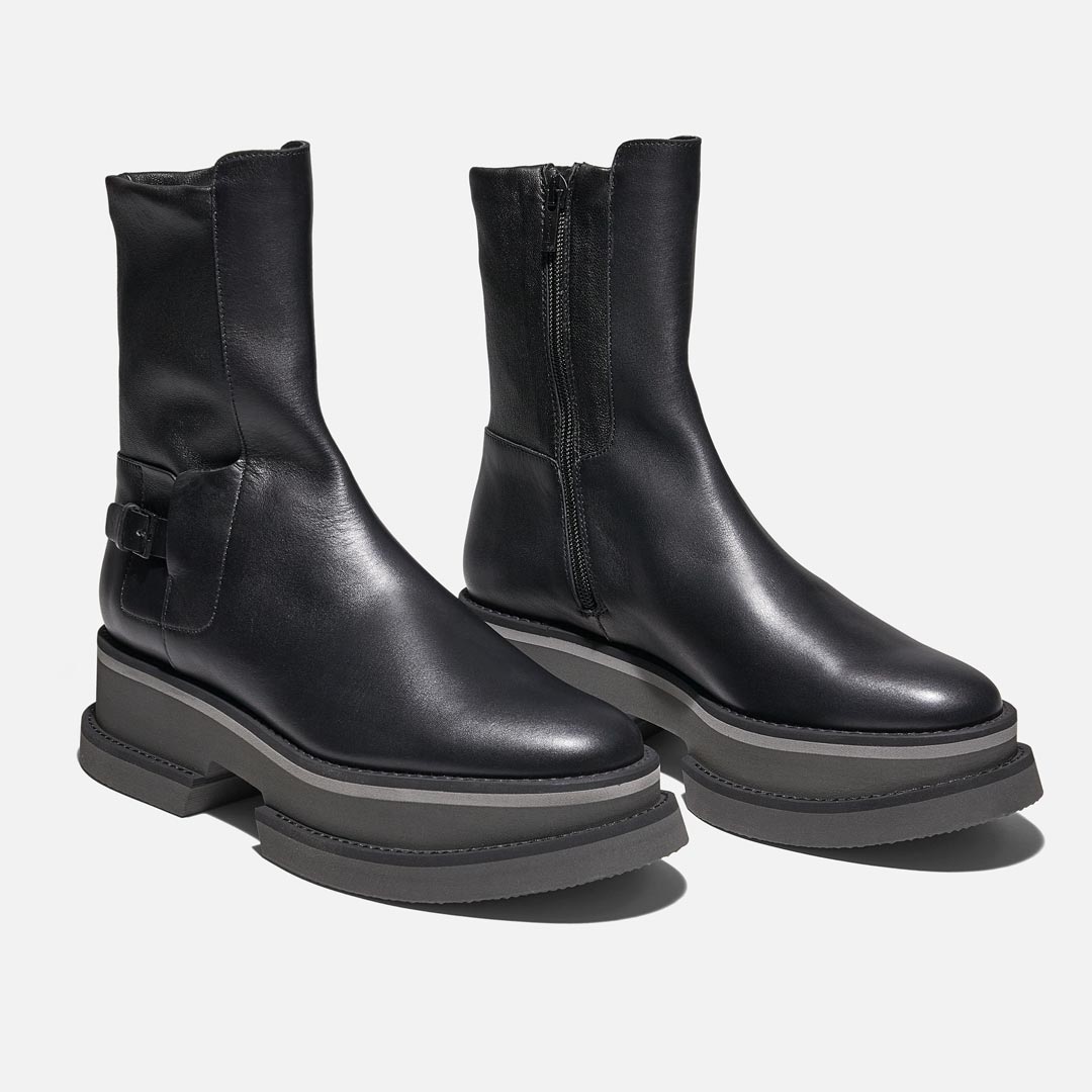 ANKLE BOOTS - BEY ankle boots, black calfskin || OUTLET
