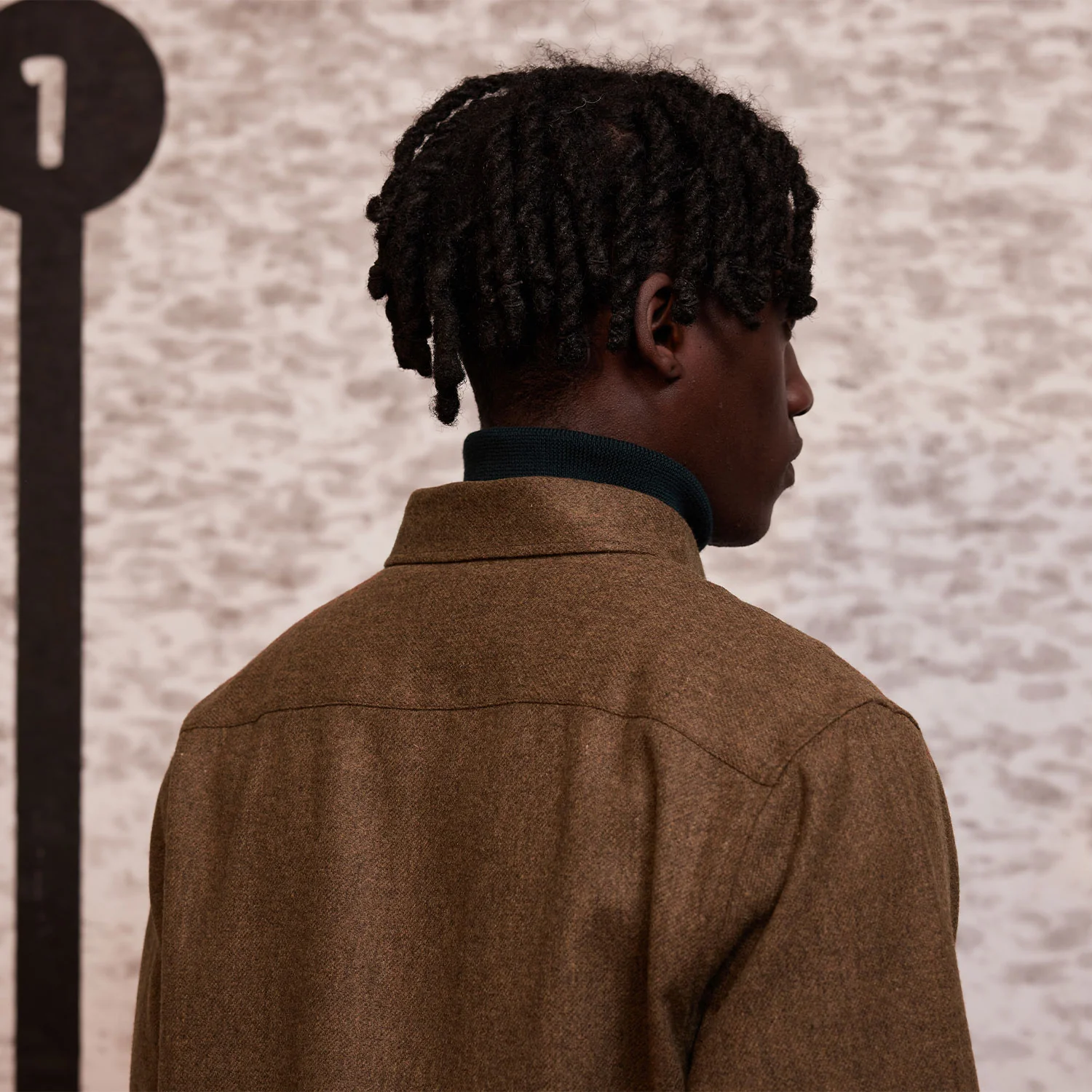 Hazelnut merino wool overshirt