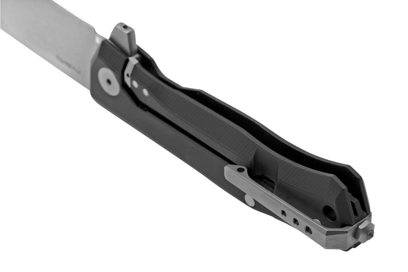 LionSteel Myto MT01A BS Black Aluminium, Satin zakmes, Molletta design