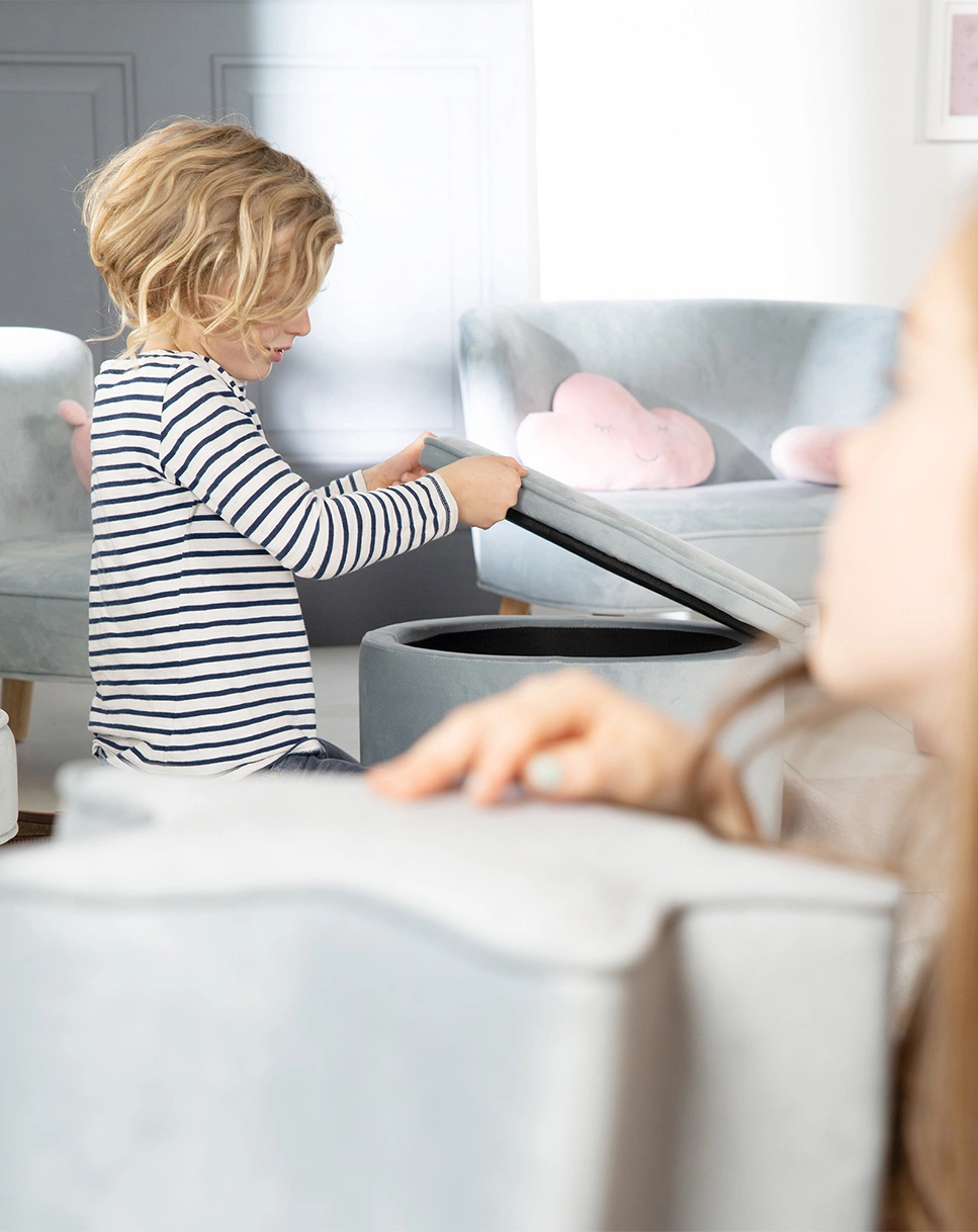 Kinderhocker LIL SOFA (Farbe: sky)