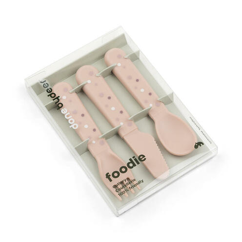Foodie Couverts Set de 3 Happy Dots Rose - DONE BY DEER