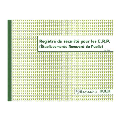 Exacompta - Registre de sécurité ERP - 32 pages - 24 x 32 cm