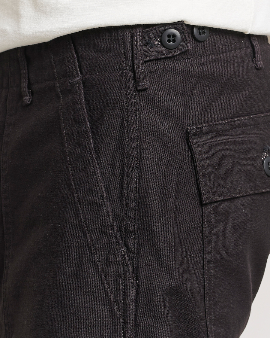 orSlow Slim Fit Original Sateen Fatigue Pants Black