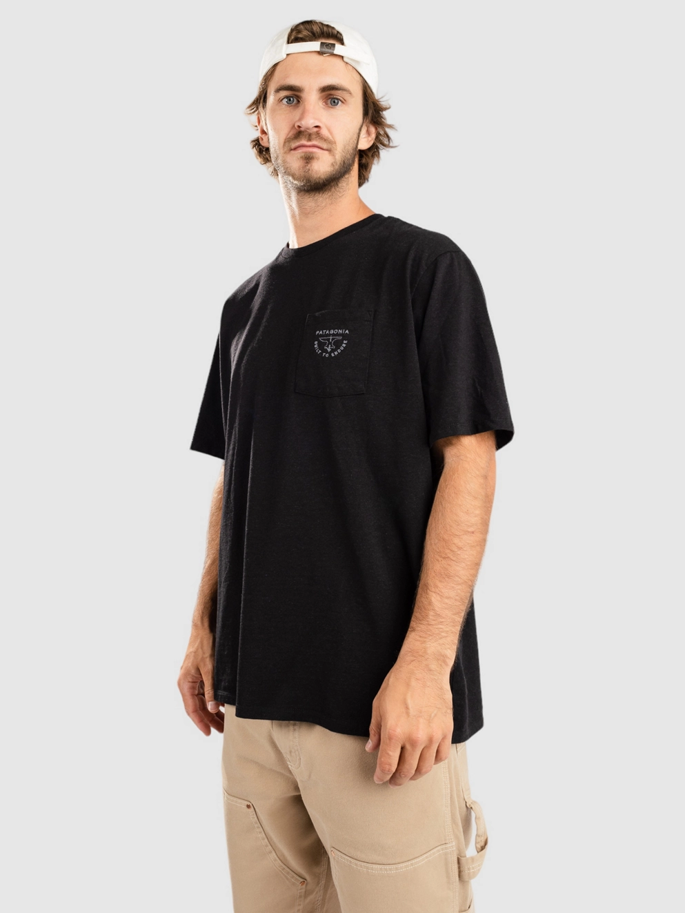 Patagonia Forge Mark Crest Pocket Responsibili T-Shirt ink black