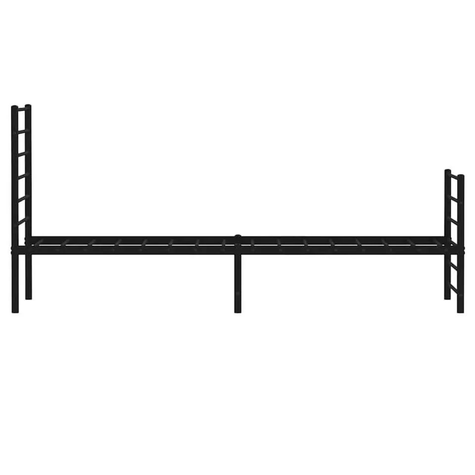 vidaXL - Bed frame met hoofdeinde - Zwart - Metaal - 90x200 cm