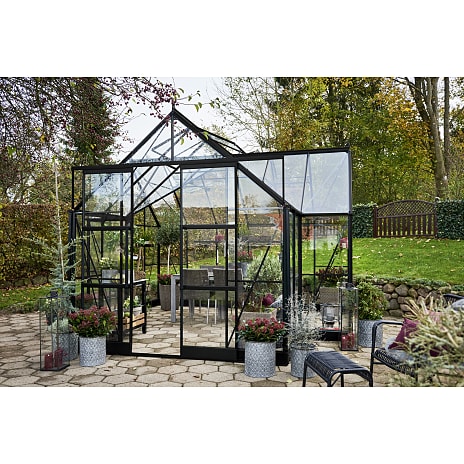Halls Garden Room orangeri inkl. sokkel - sort