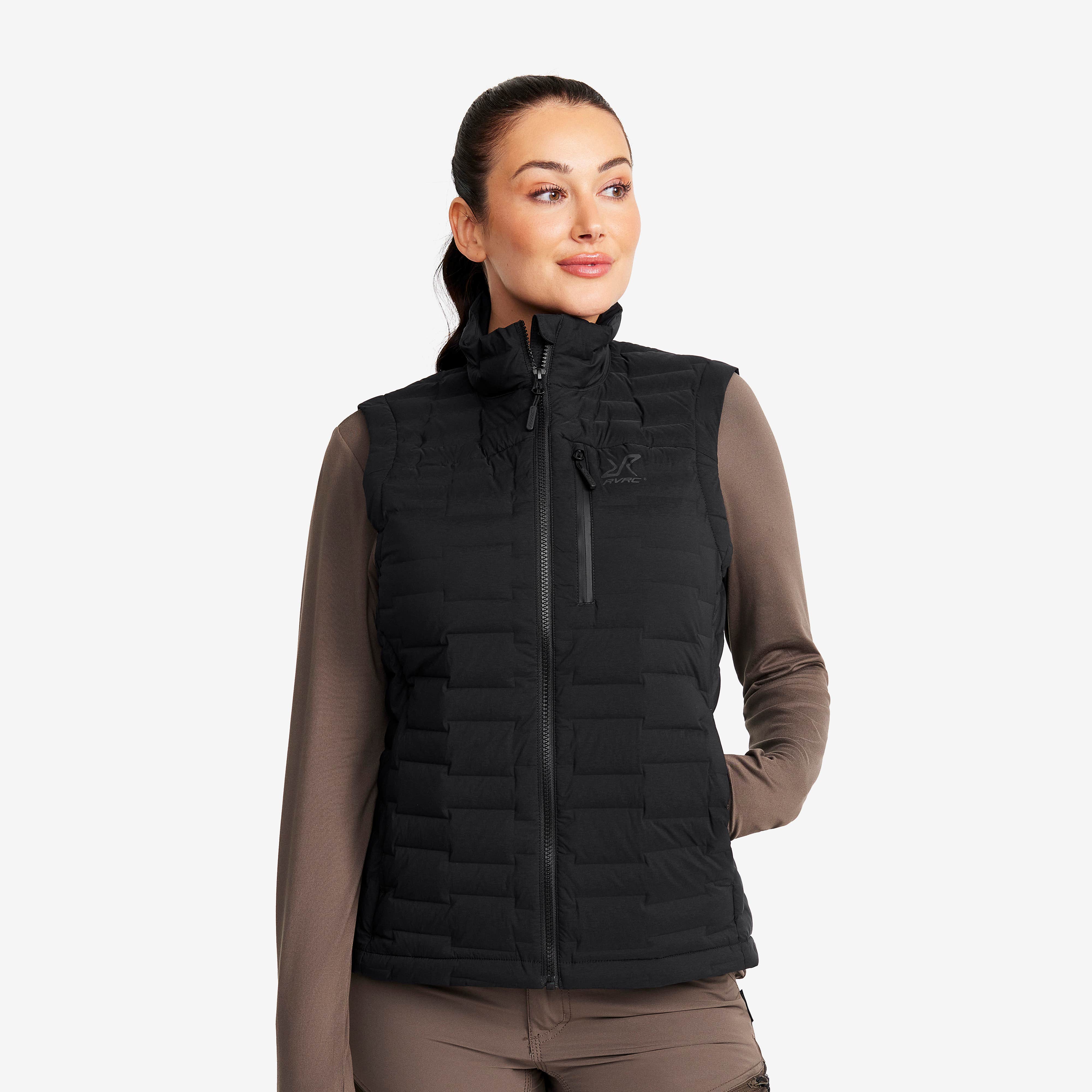 Flex Stretch Down Vest Dame Black