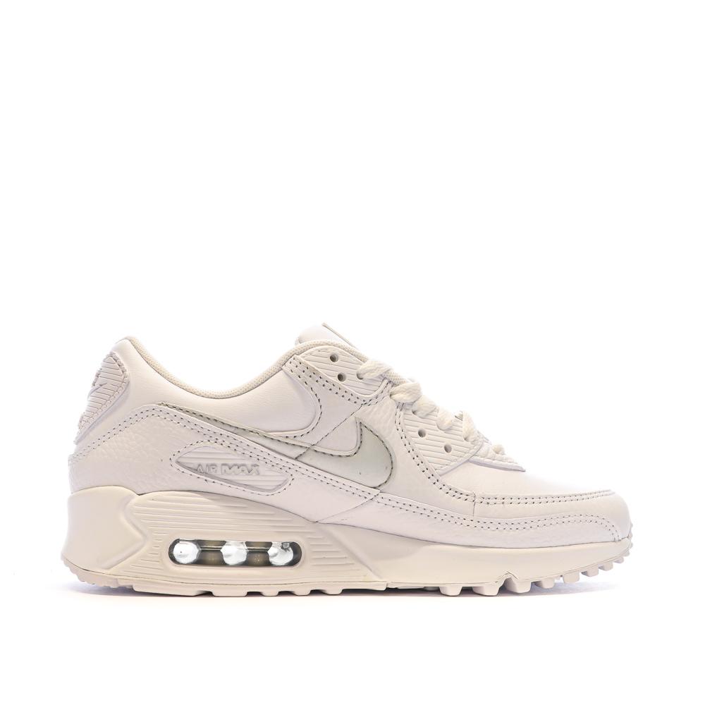 Nike Baskets Blanches/Argenté Femme Nike Air Max 90