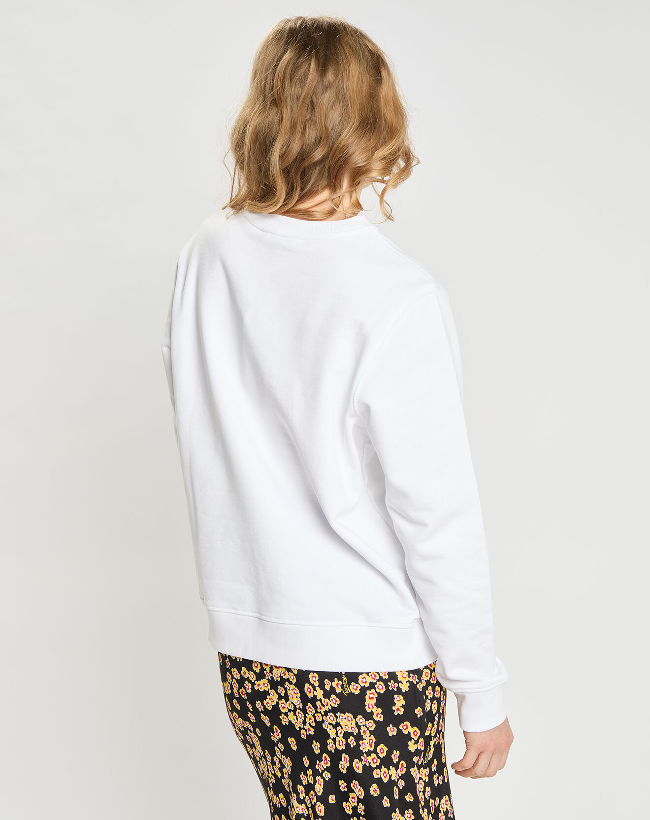 Tommy Hilfiger Sweat 100% Coton Bio relaxed box blanc