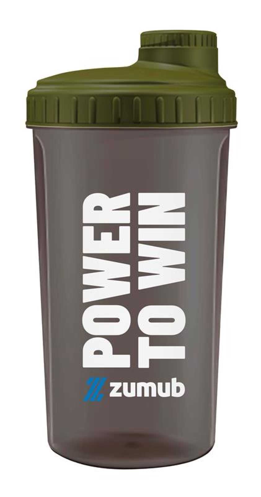 Zumub Shaker Power to Win Opaque Smoke 700 ml Verde Militar e Preto