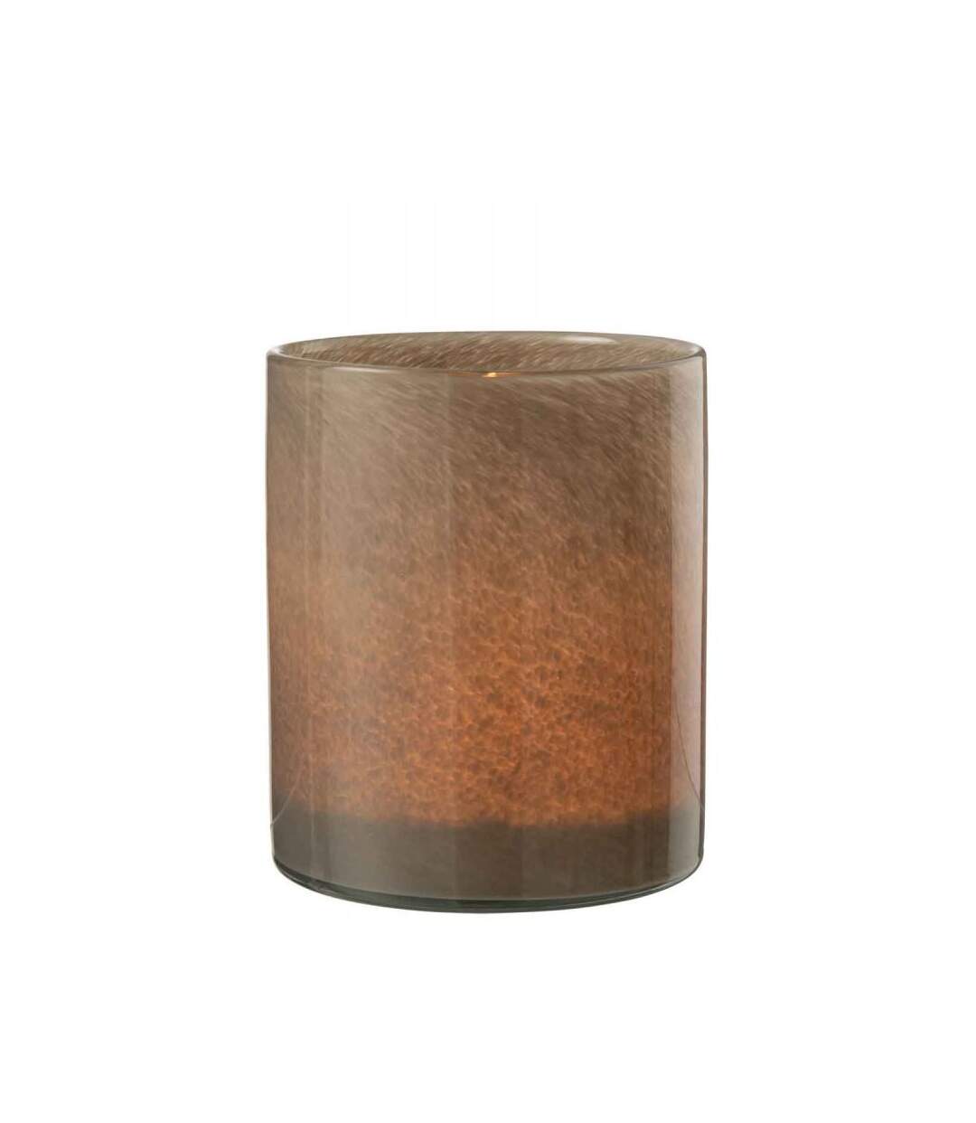 Paris Prix - Photophore Design En Verre jade 18cm Marron