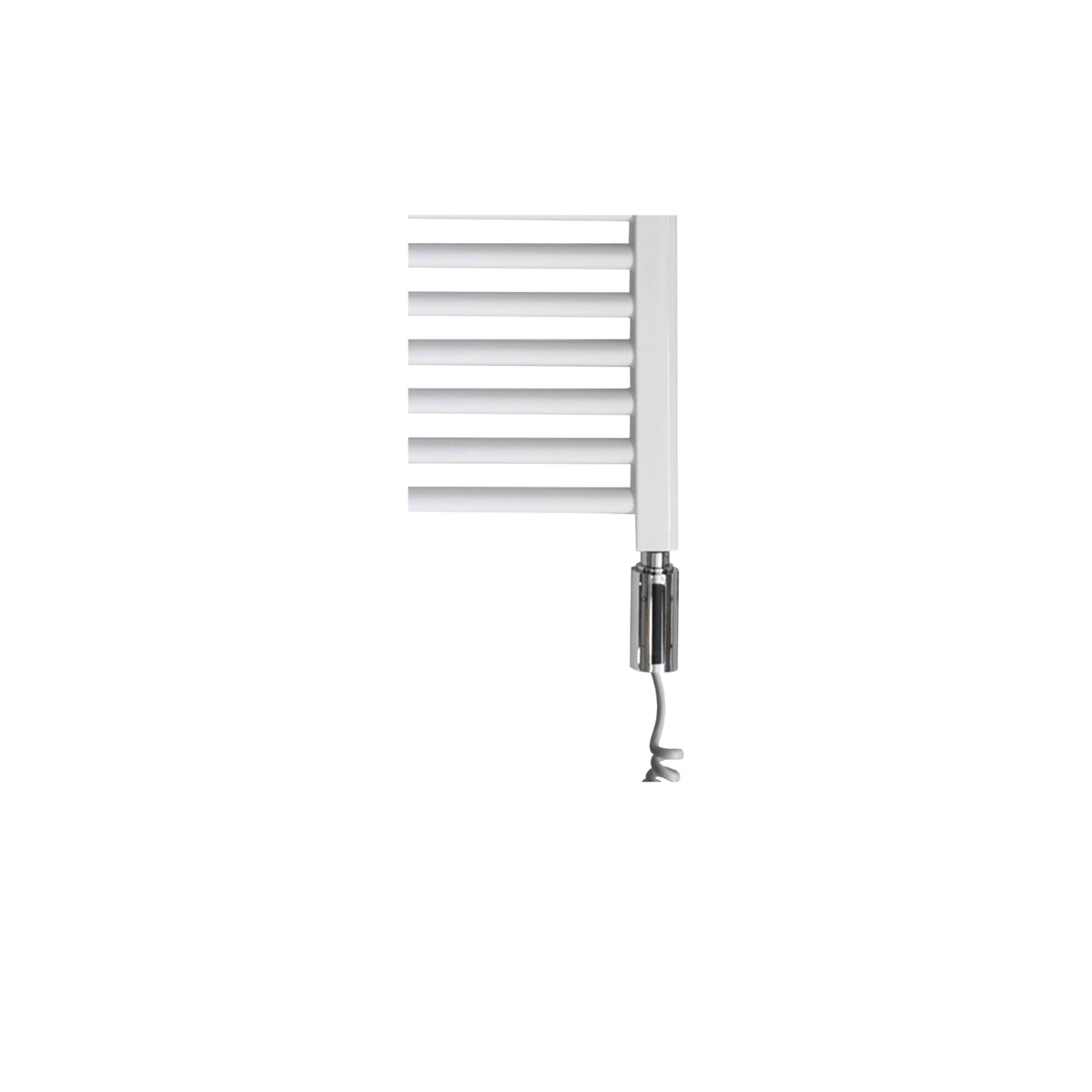Sanicare elektrische design radiator 60x112cm wit met WiFi en thermostaat rechts chroom