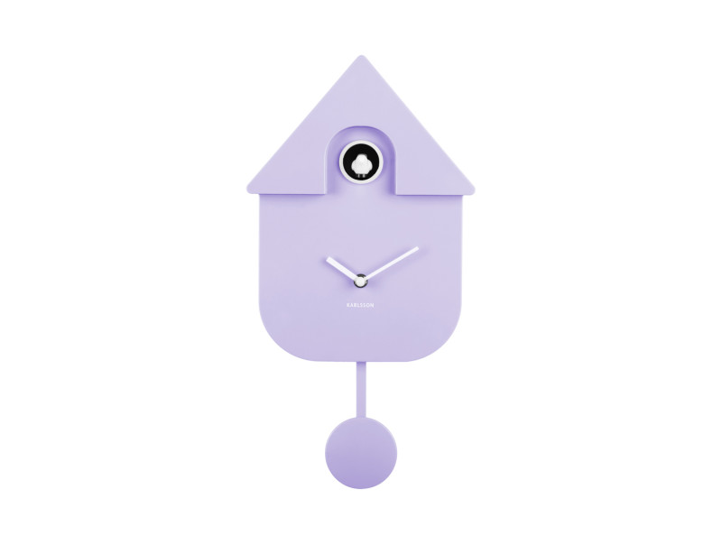 Wall Clock Modern Cuckoo KA5768TB Turquoise blue