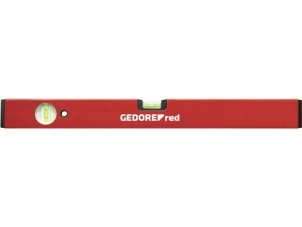 Gedore Red, Murervaterpas, 0,3 m, Sort, Rød, 0,5 mm/m, Aluminium, Plast, 51 mm