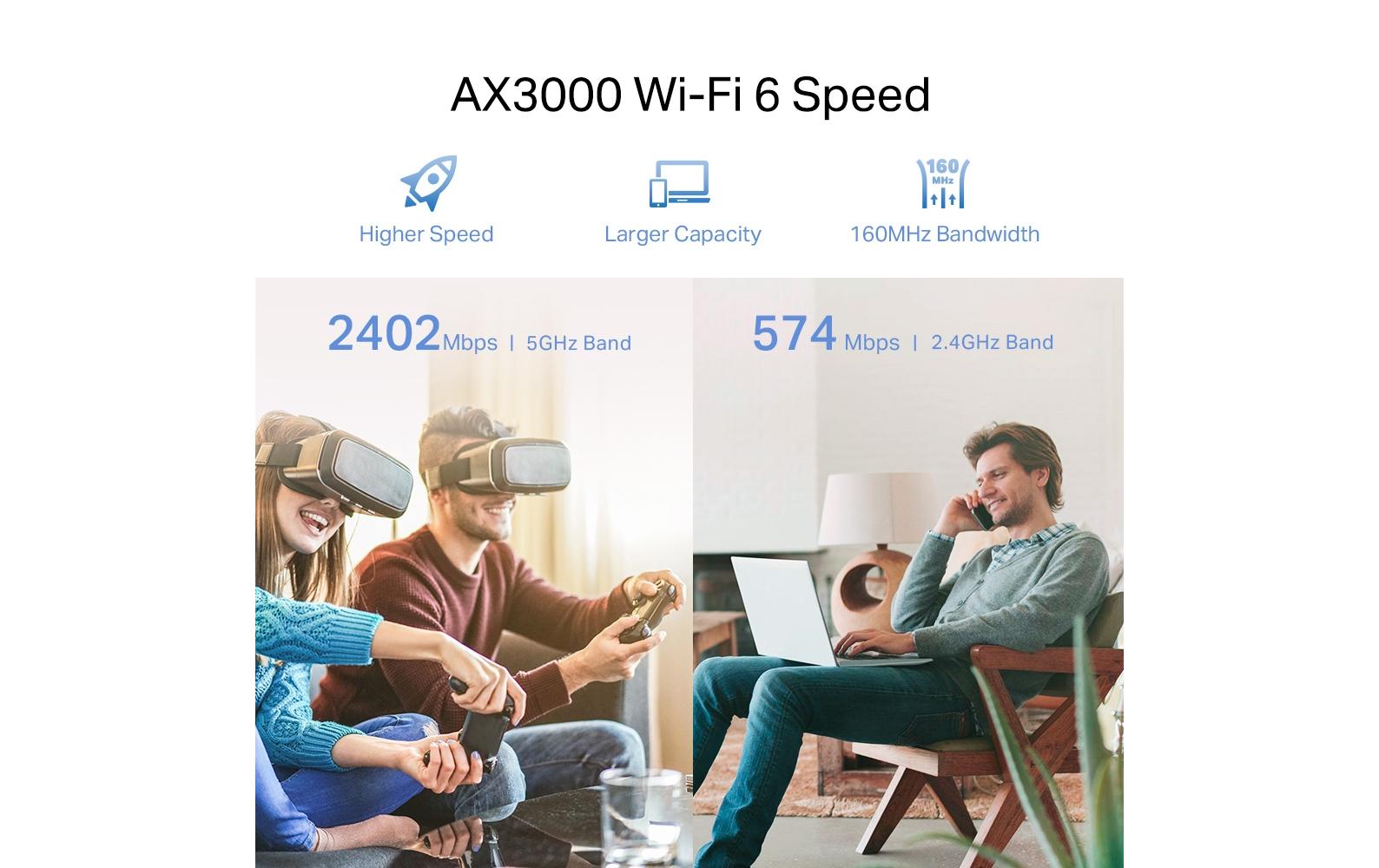 WLAN-Mesh-Repeater RE705X Wi-Fi 6TP-Link AX3000 Wi-Fi 6 Range Extender