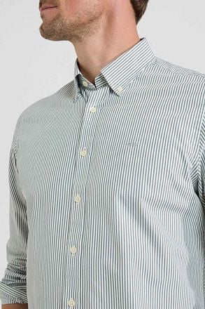 McGregor Overhemd Poplin Streep Sage Groen MM242.6001.05-5107 kopen