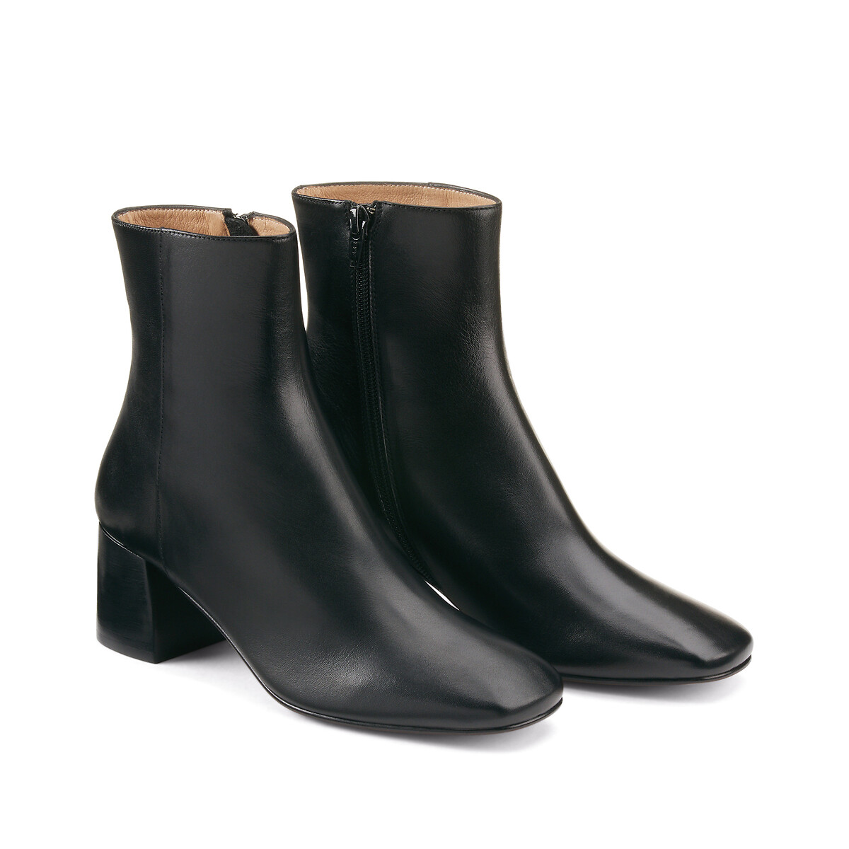 COLEÇÕES LA REDOUTE<br>Botas de couro com salto, modelo Signature MARGUERITE