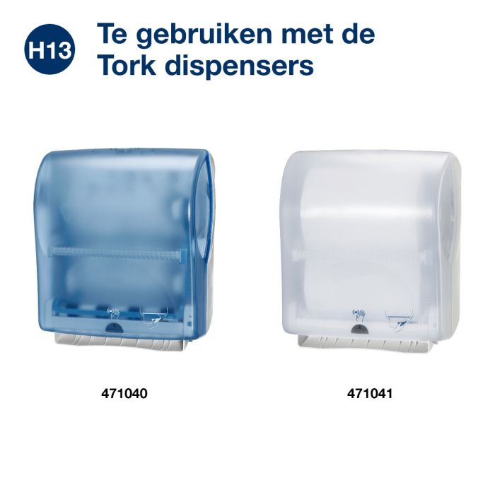 Tork 471110 H13 6st Handdoekrollen 24.7cm 2laags voor electronische Dispensers a 6 rollen (471110)