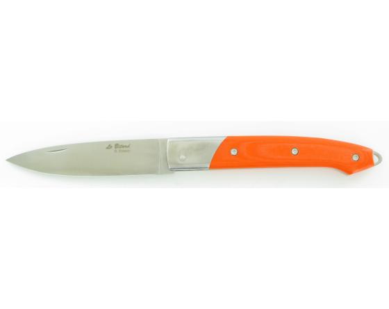 Le Bitord G10 orange - 1 mitre Couteau de poche par David Ponson