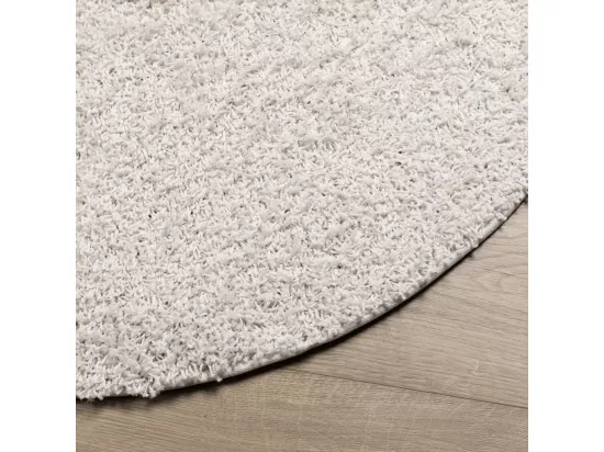 Tapis shaggy à poils longs moderne crème ø 240 cm