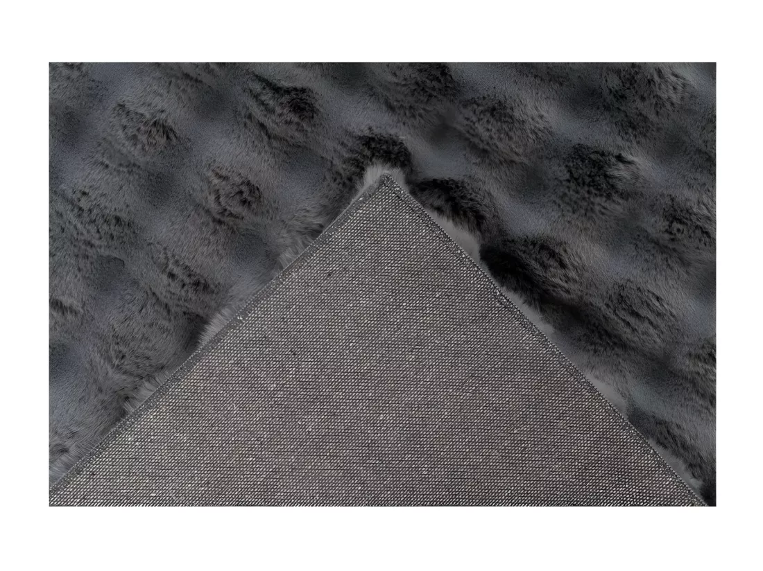 Tapis 150x80cm, design H008Y coloris graphite - Confort et élégance pour votre intérieur
