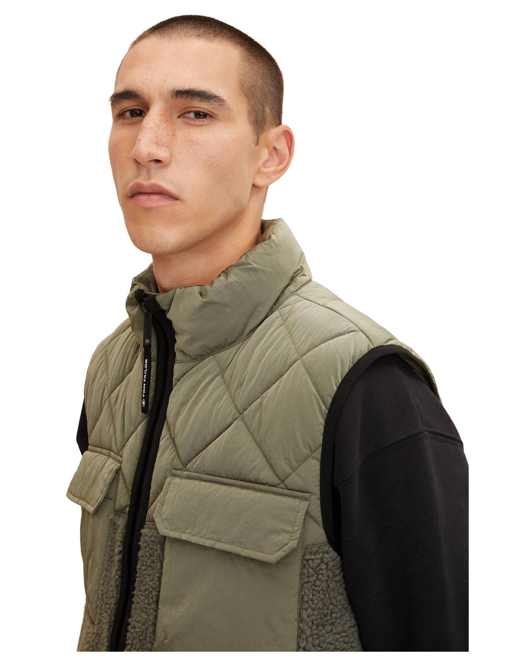 Tom Tailor| Herren Weste MAT MIX VEST