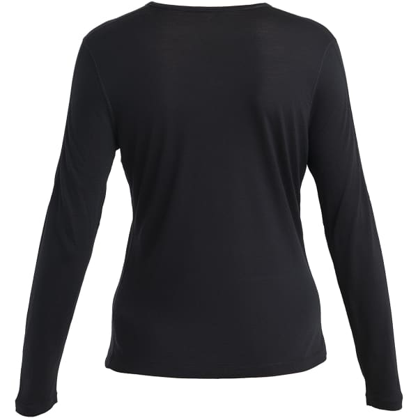 T-shirt randonnée ICEBREAKER W MERINO 125 ZONEKNIT ENERGY WIND LS TEE BLACK