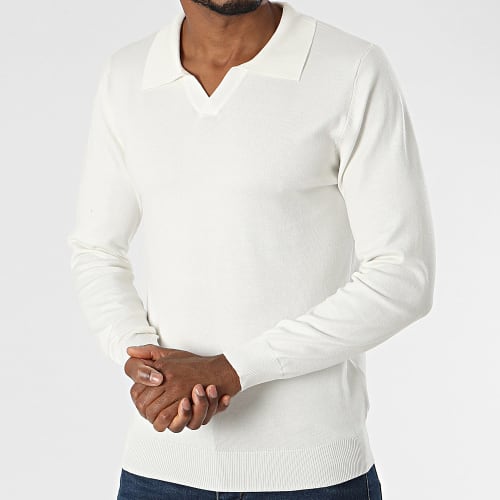 Polo Manches Longues Beige Clair