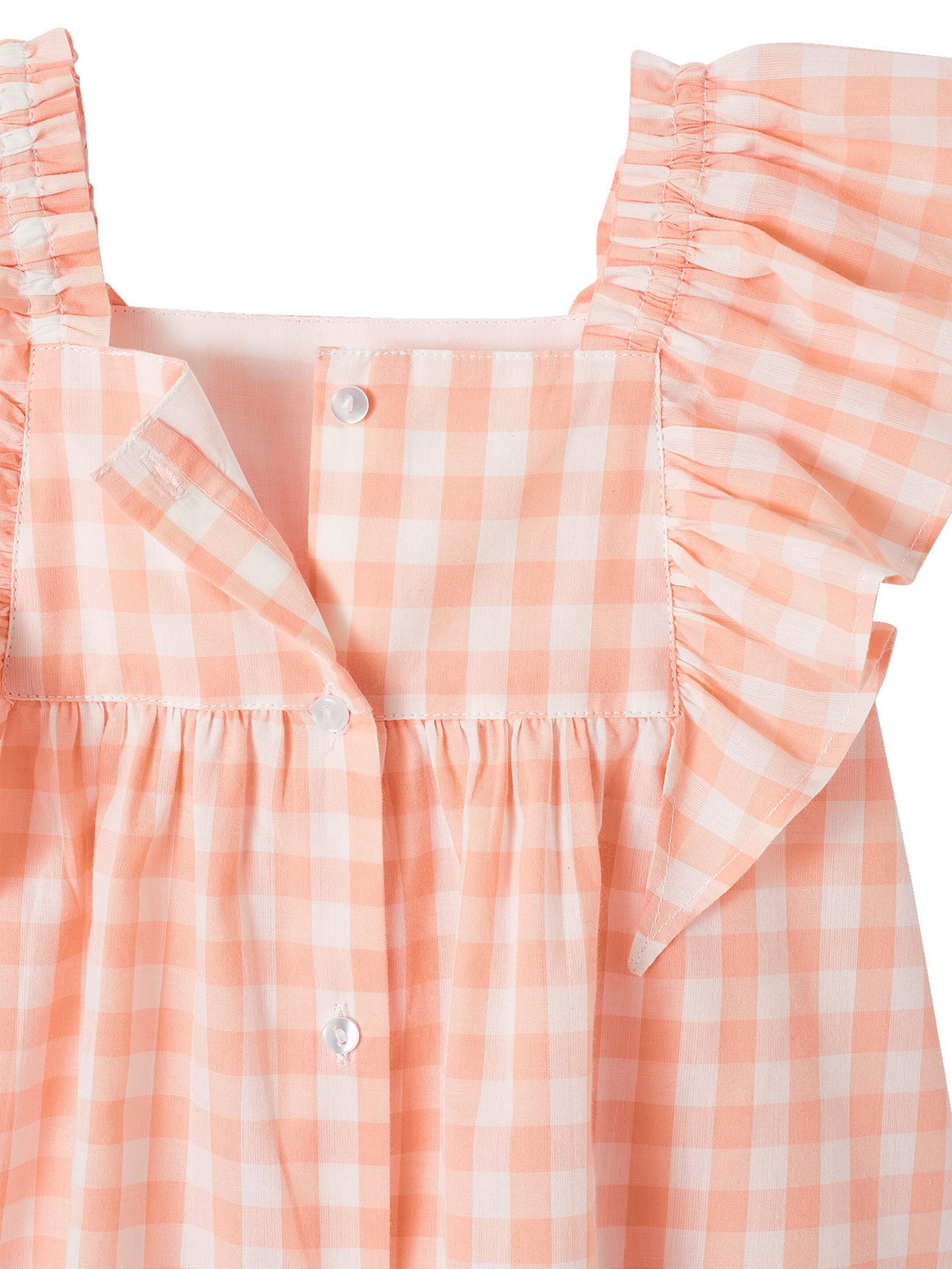 Vertbaudet Baby Volantkleid rosa kariert
