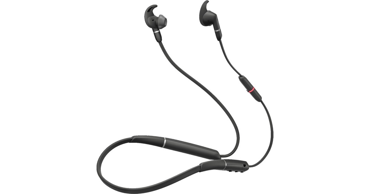 JabraEvolve 65e UC + Link 370 in-ear oortjes  (Zwart, Bluetooth 4.2 (BLTE))