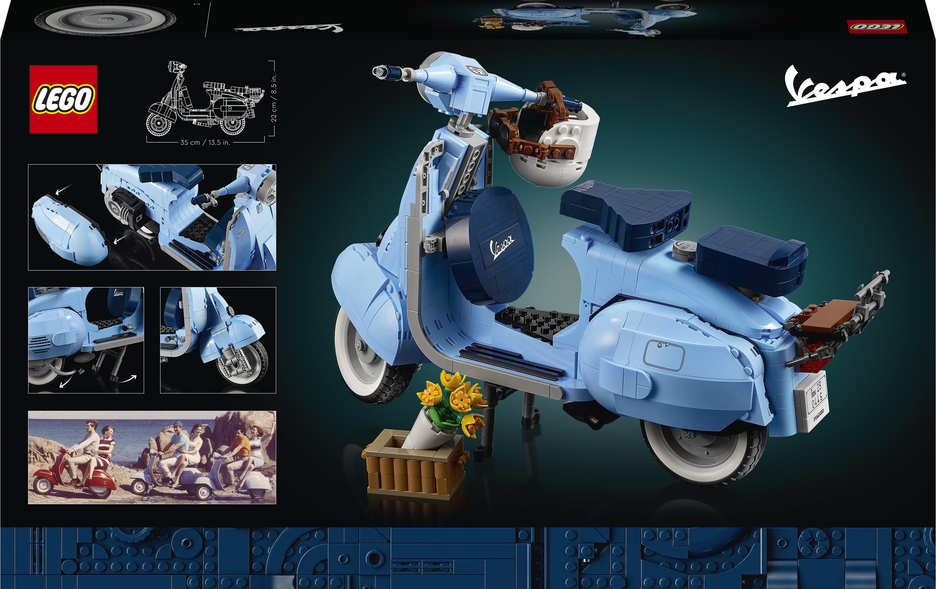 Icons Vespa 125 10298Die eigene Version des legendären Motorrollers zum Bauen und Ausstellen