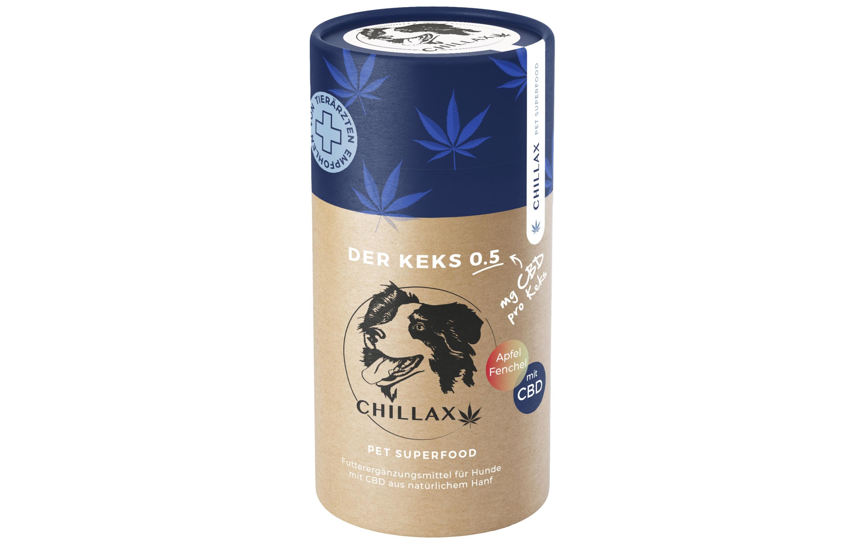 Hunde-Nahrungsergänzung CBD-Keks Apfel/Fenchel - 0.5 mgFutterergänzungsmittel mit CBD