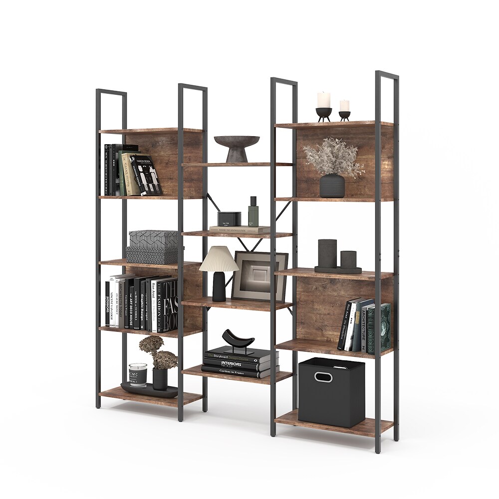 Vicco Bücherregal Fyrk Eiche Schwarz 158 x 167 cm offene Fächer