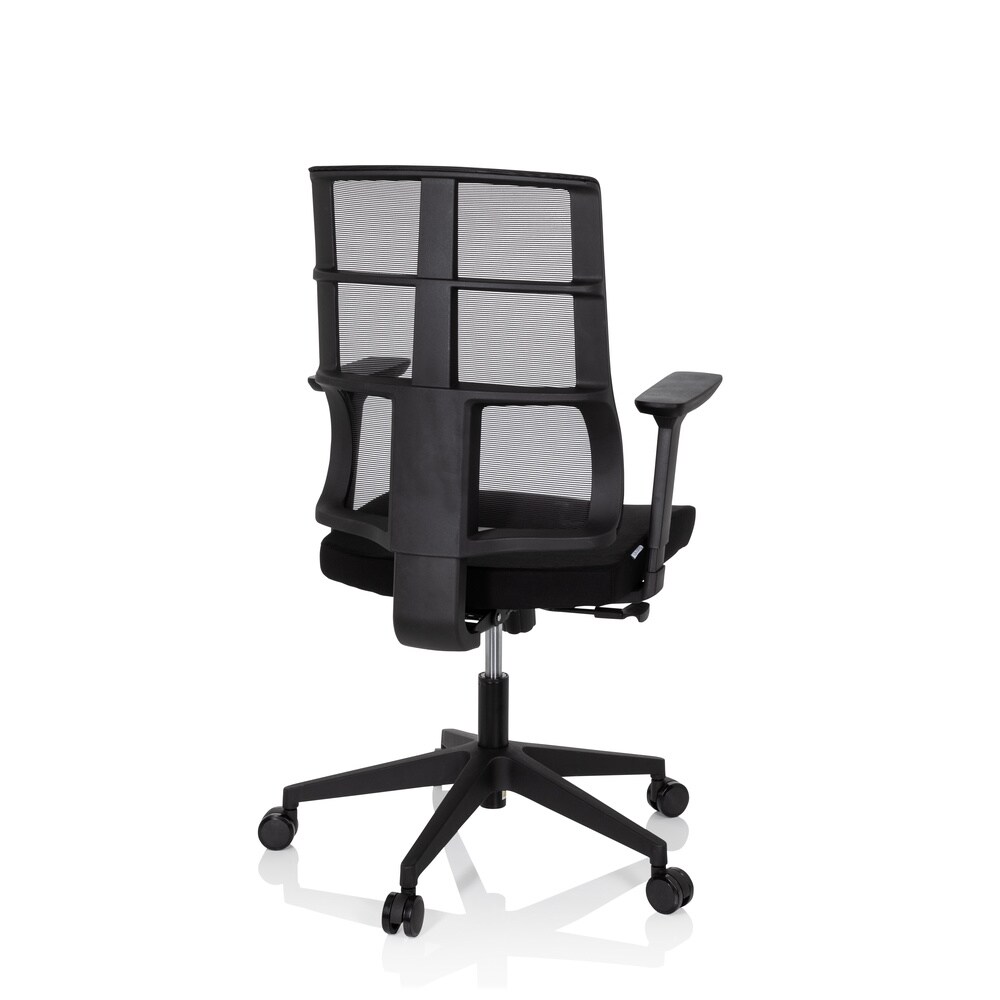 Profi Bürostuhl SPINIO Stoff/Netzstoff mit Armlehnen (höhenverstellbar) hjh OFFICE