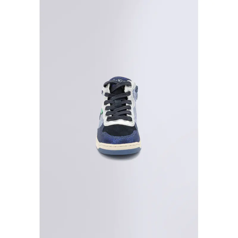 KICKLAX MARINE BLEU LEOPARD SNEAKERS HAUTES Cuir Fille