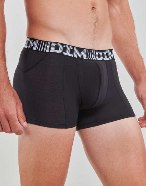 DIM - COTON 3D FLEX X2 - Noir / Gris