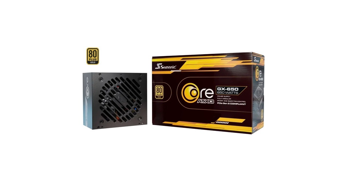 SeasonicCORE GX-650-V2 modulaire 650 watt voeding   (Zwart, 1x 12V-2x6, 2x PCIe)