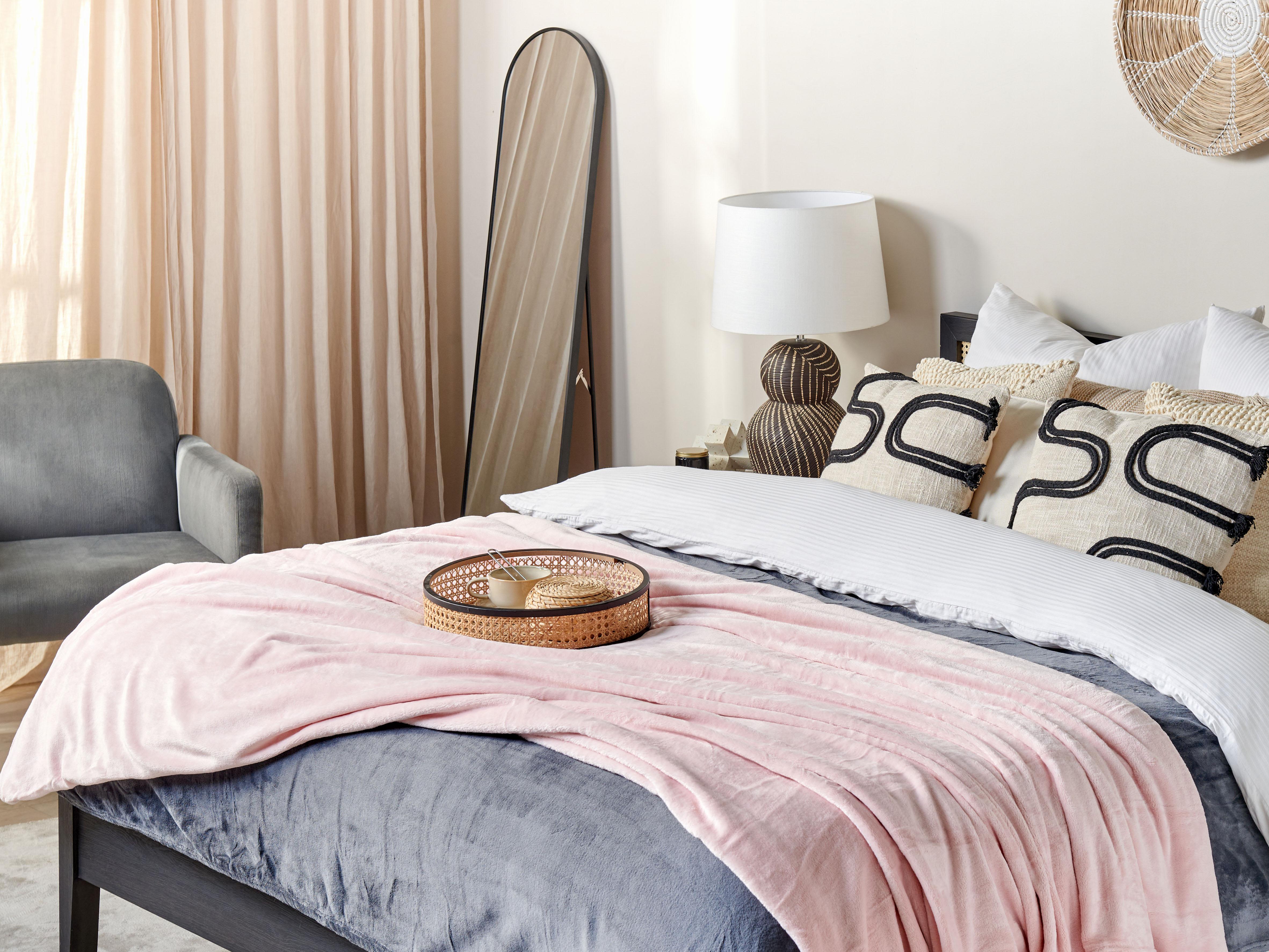 Plaid BAYBURT 200 x 220 cm Roze