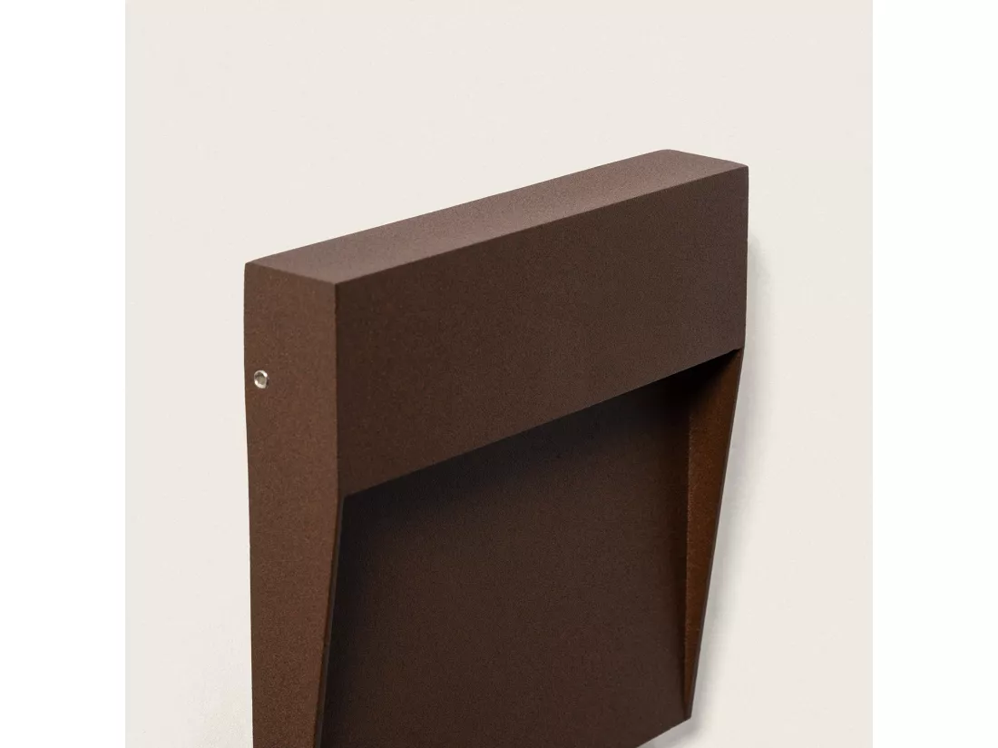 Applique Murale Extérieure LED 6.5W CCT Seleccionable en Saillie Carrée Jade Brun