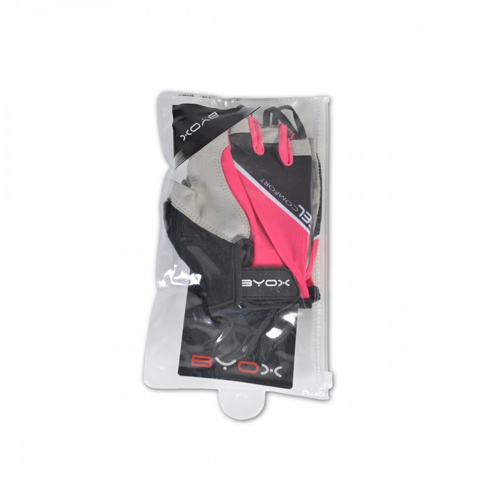 Byox Kinder-Fahrradhandschuhe AU201 pink Gel-Polster, Klett, Größe S (4)