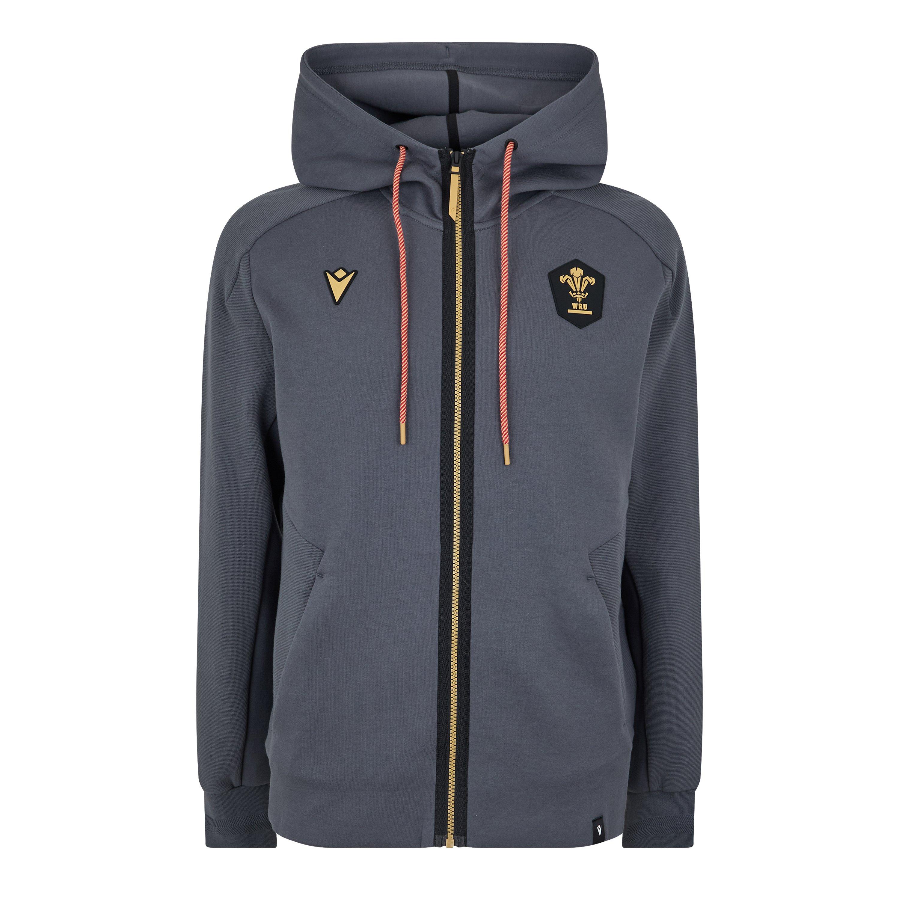 Macron Welsh Rugby Union Athleisue Hoodie 2023 Mens