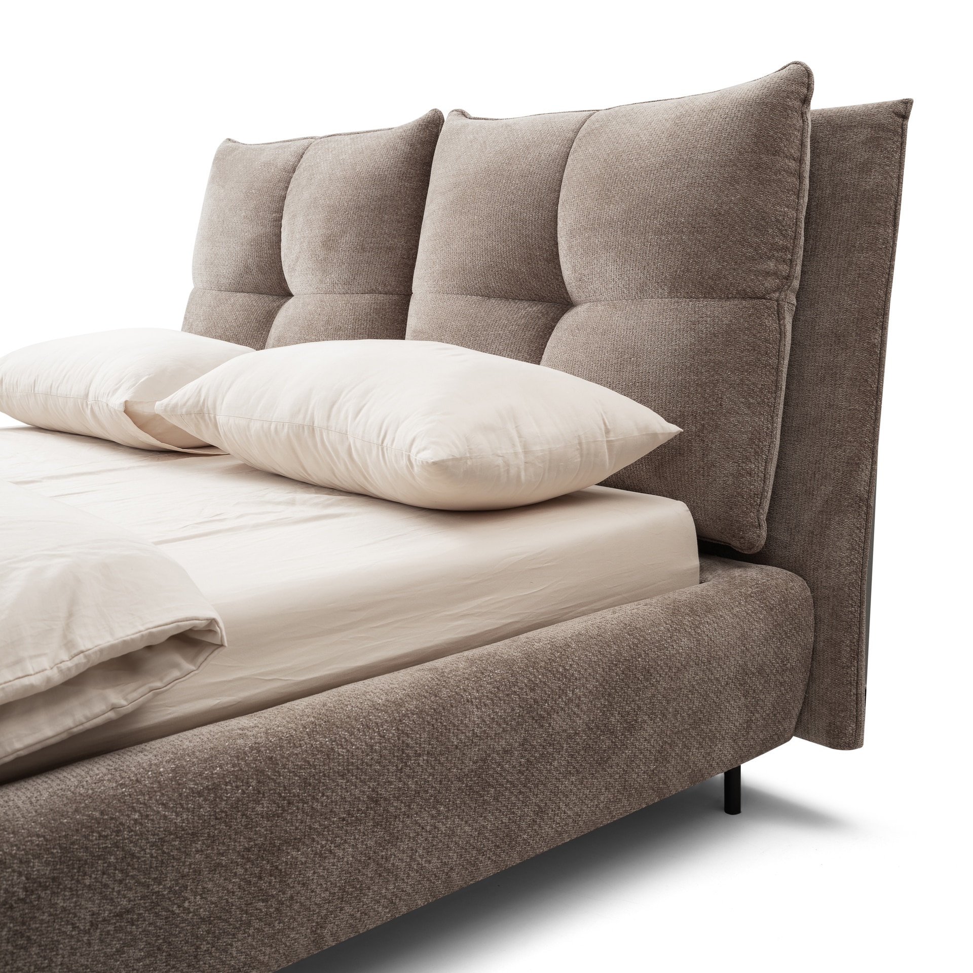Polsterbett AURA 180 x 200 cm taupe
