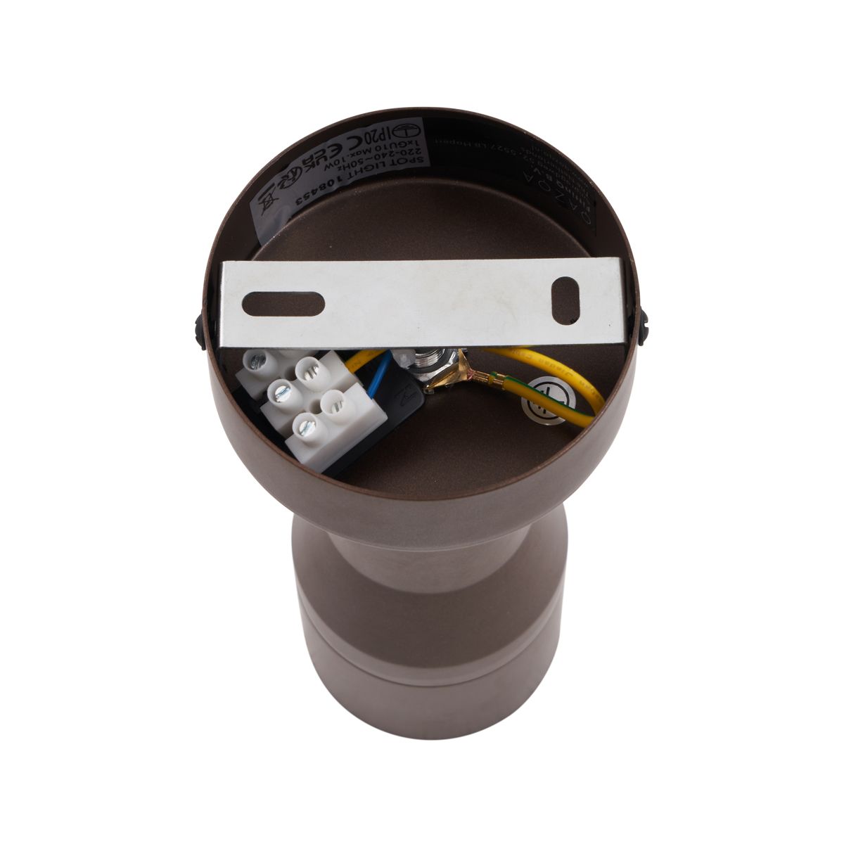 Moderne plafondspot donker brons GU10 50mm rond - Stanley