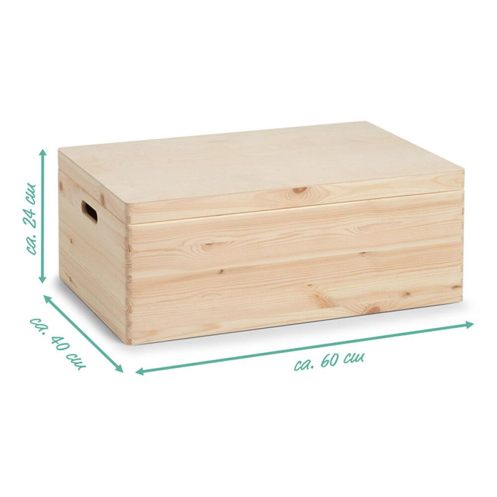 OPPBEVARINGSBOKS MED LOKK FURU 60X40X24CM