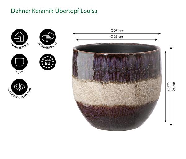 Dehner Keramik-Übertopf Louisa, rund,