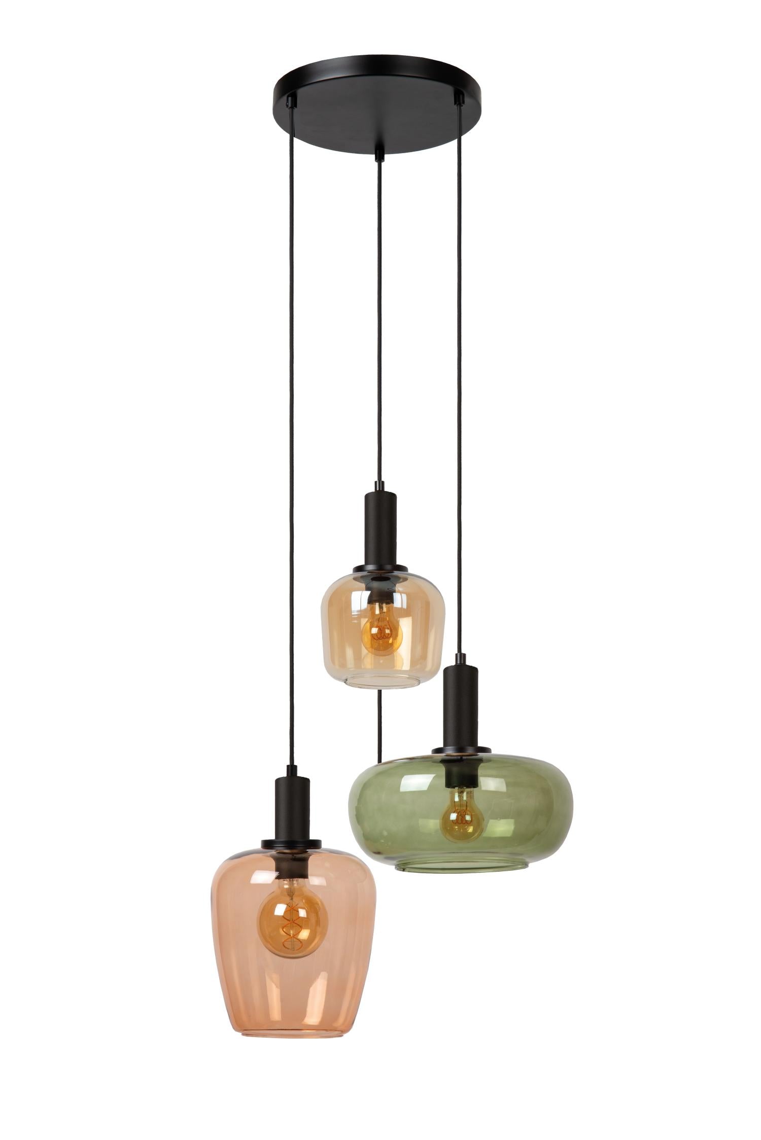 Ilona cluster 3 hanglamp rond multicolour