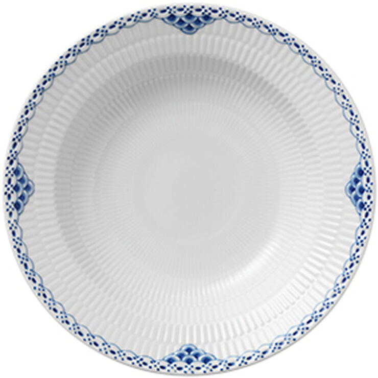 Royal Copenhagen Prinsesse 21 cm. dyb tallerken Blå