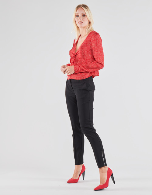 Guess - NEW LS GWEN TOP - Rouge / Blanc