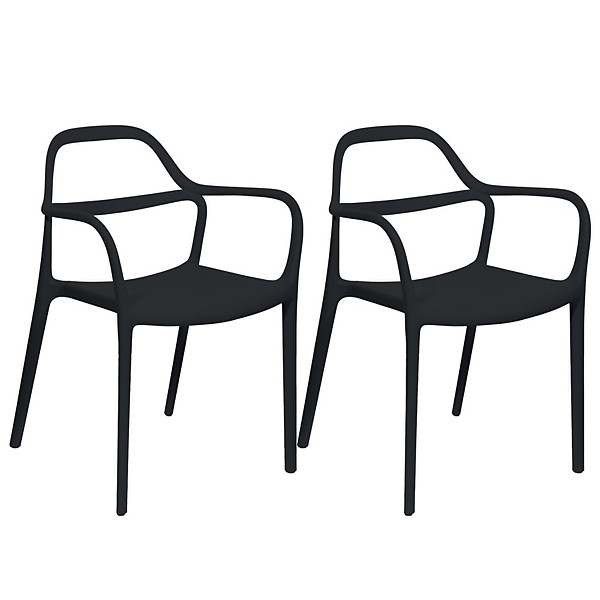 Chaises Nova noires (lot de 2)